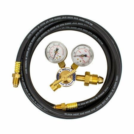 FORNEY Regulator with 10ft Hose, CGA-580, 5/8 in NPT 85662